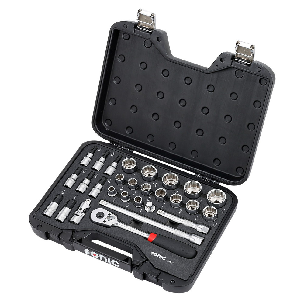 MCS SAE インチサイズ ソケットセット 1/2インチ（12.7sq） 28pcs 工具セット Sonic Tool ソニックツール