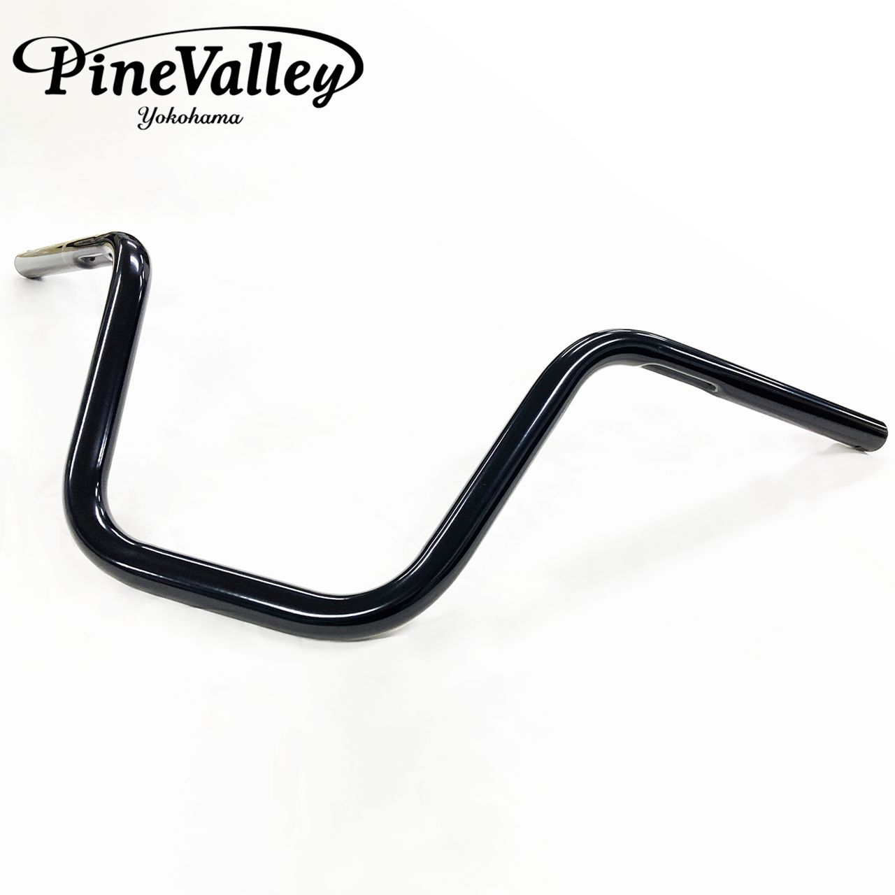 ショートエイプ・ハンドルバー 1インチ・ディンプル加工あり ブラックパウダーコート