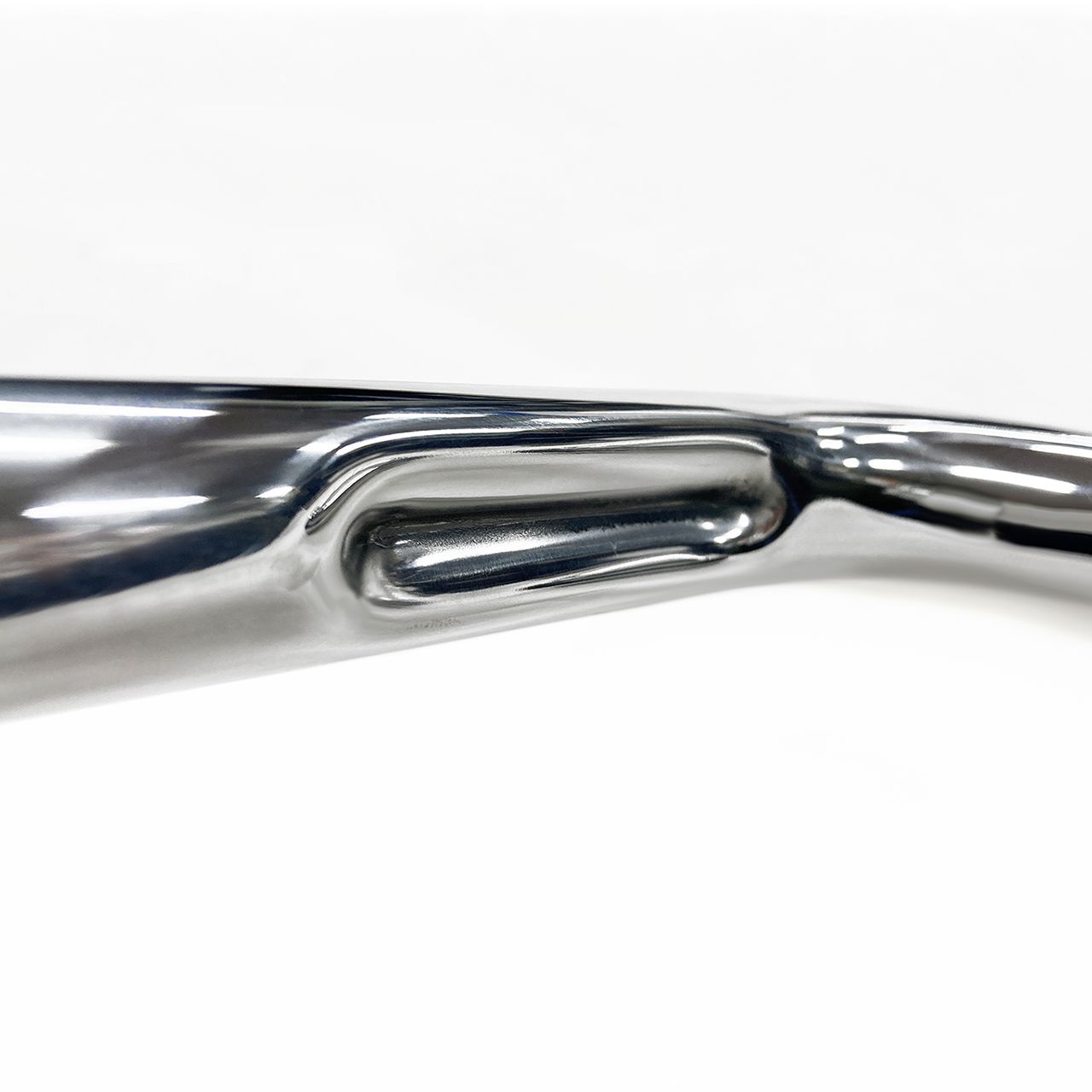 ショートエイプ・ハンドルバー 1インチ・ディンプル加工あり ステンレスバフ