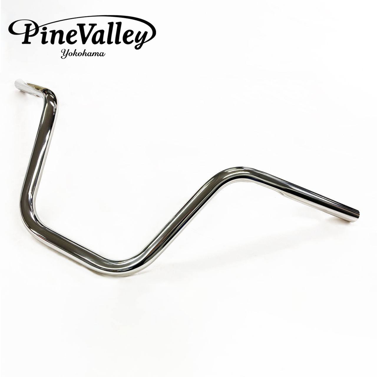 ショートエイプ・ハンドルバー 1インチ・ディンプル加工あり ステンレスバフ