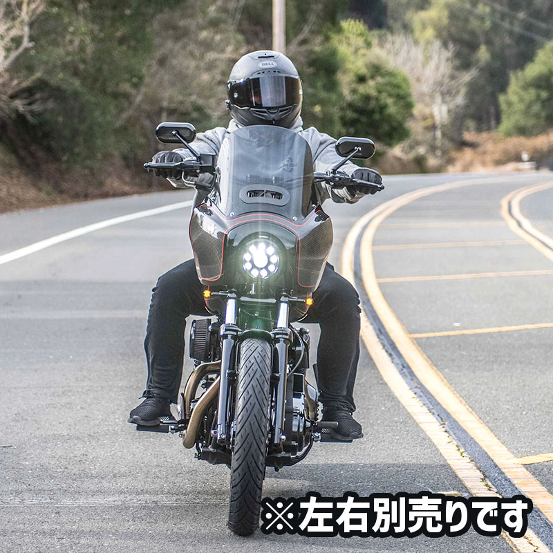 【クリスマスセール】鍛造ミラー オーバル ブラック 右用