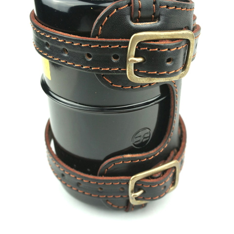 グリースモンキー フューエルボトルホルダー ブラウンステッチ/金具ブラス