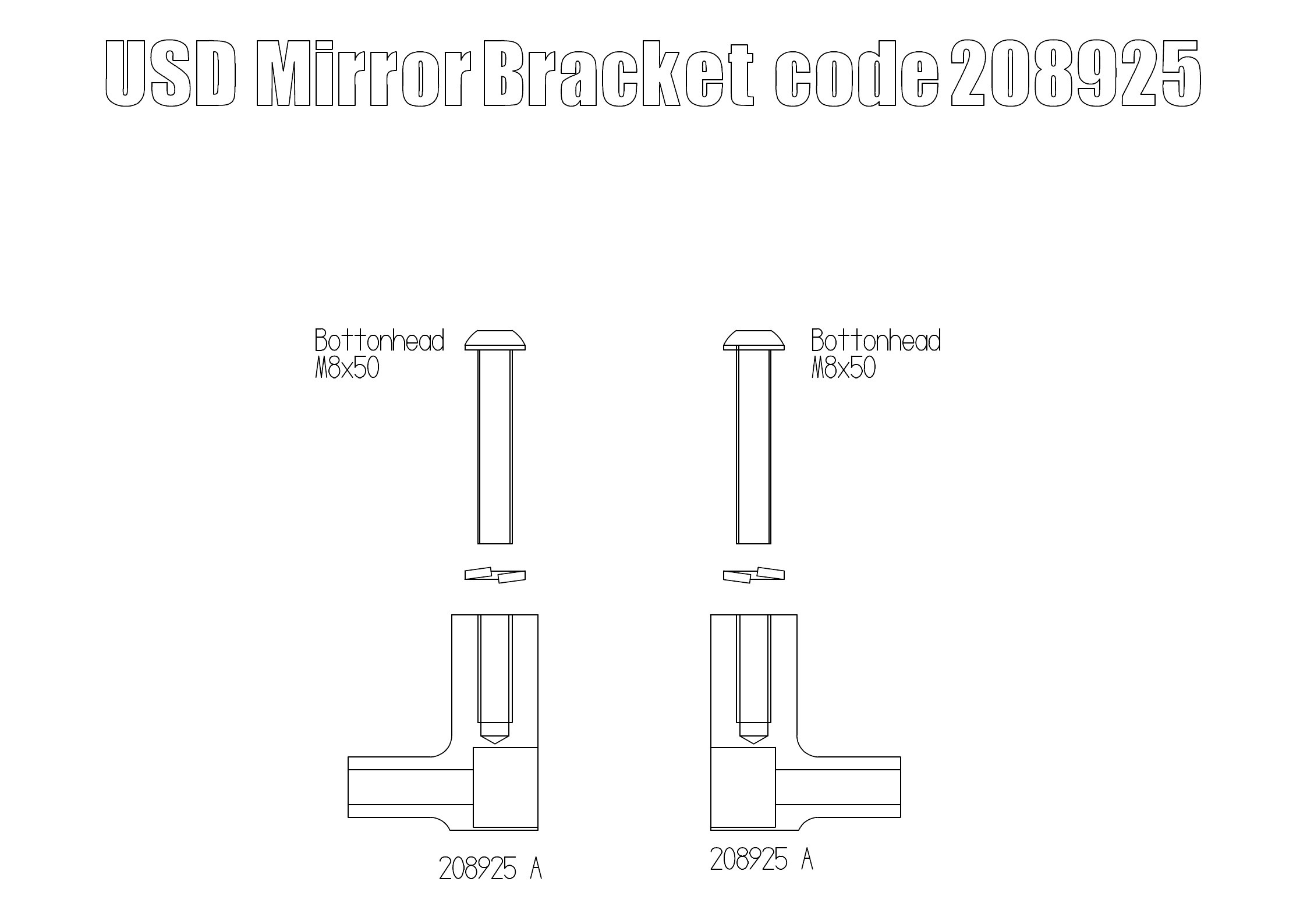 フリースピリッツ ミラーブラケットUSD(アップサイドダウン)