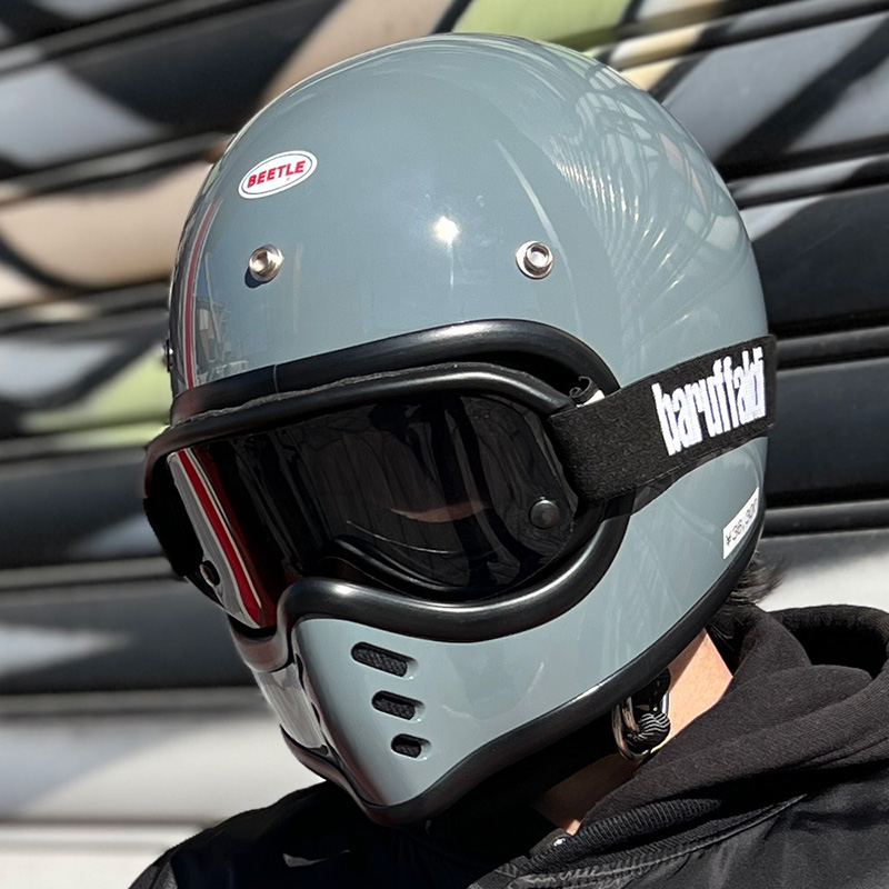 限定生産オリジナルカラー BEETLE MTX ビンテージモトクロスヘルメット スレートグレー