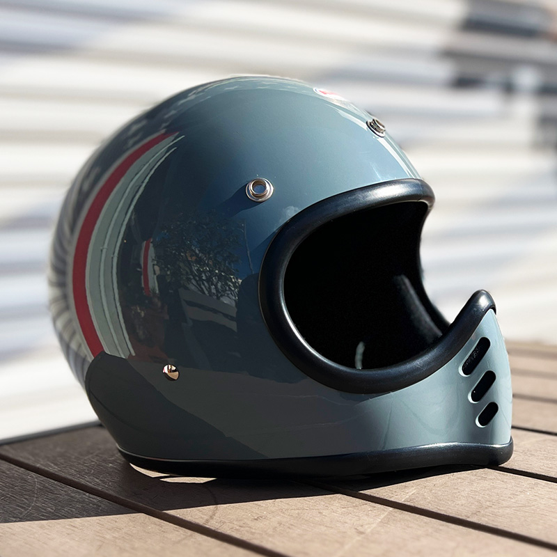 限定生産オリジナルカラー BEETLE MTX ビンテージモトクロスヘルメット スレートグレー