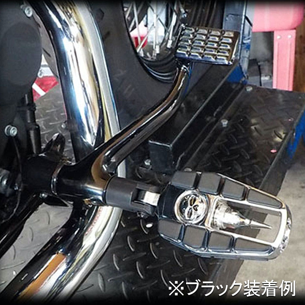 フットペグマウントコンバージョンキット クローム