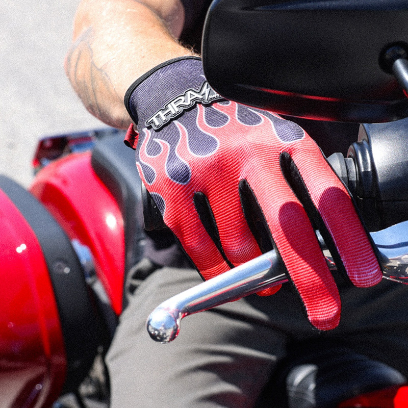 ステルスグローブ レザーパーム フレイム レッド