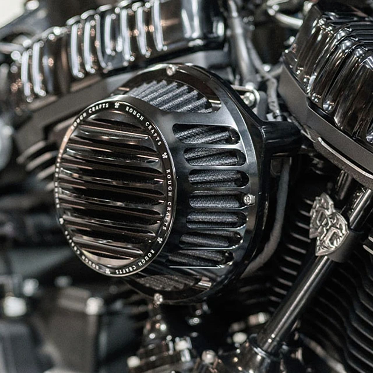 ラウンド型エアクリーナー ブラック