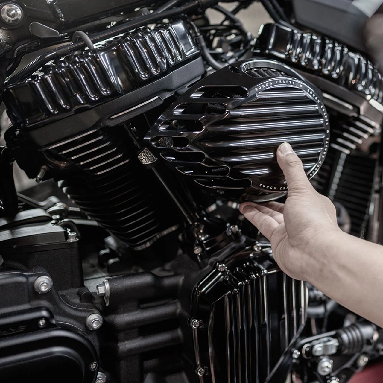 ティアドロップ エアクリーナー ブラック