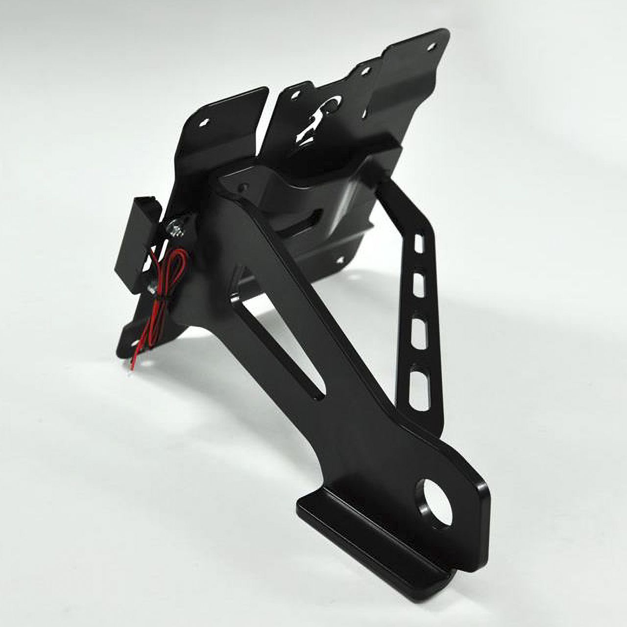 サイドマウント ライセンスプレートブラケット ブラックパウダーコート ツィーゲル