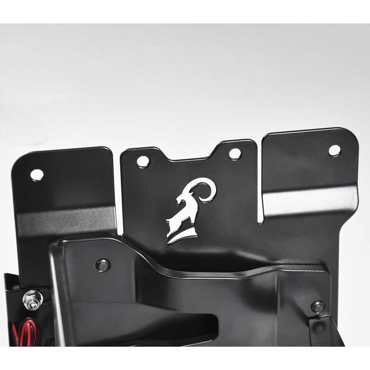 サイドマウント ライセンスプレートブラケット ブラックパウダーコート ツィーゲル