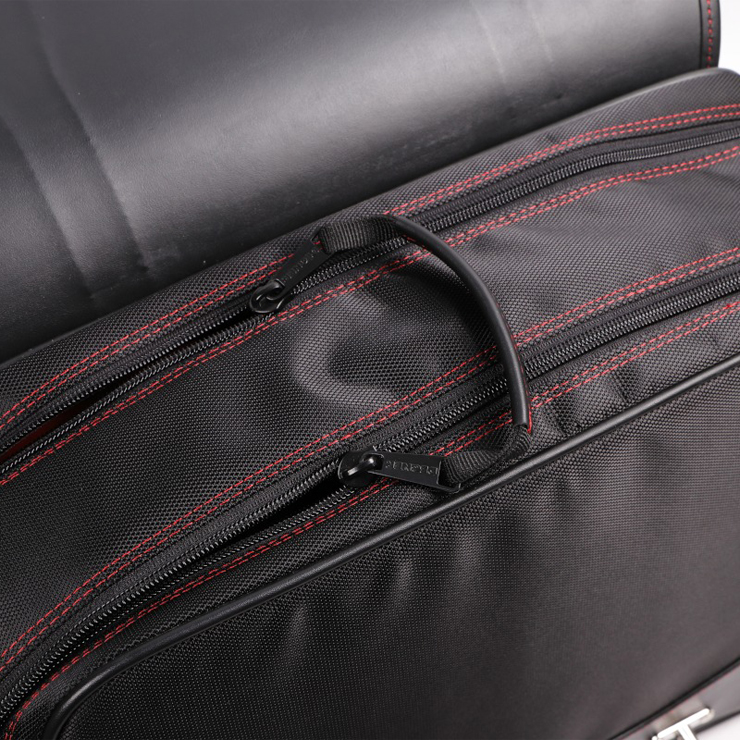 ナイロンサドルバッグ ブラック レッド