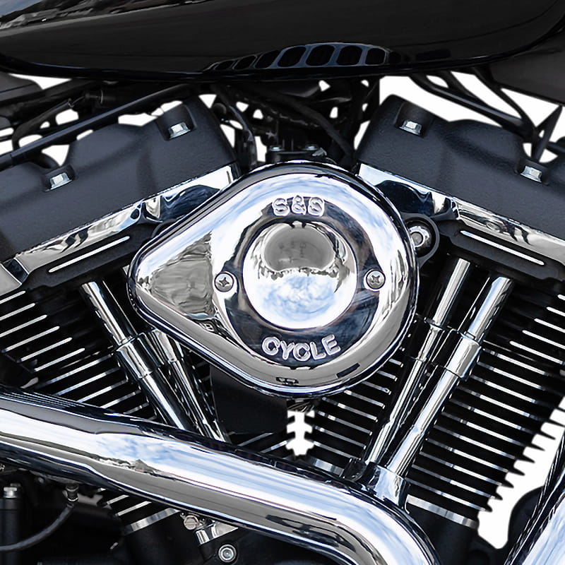 【クリスマスセール】ステルス エアクリーナーキット ミニティアドロップカバー付き クローム