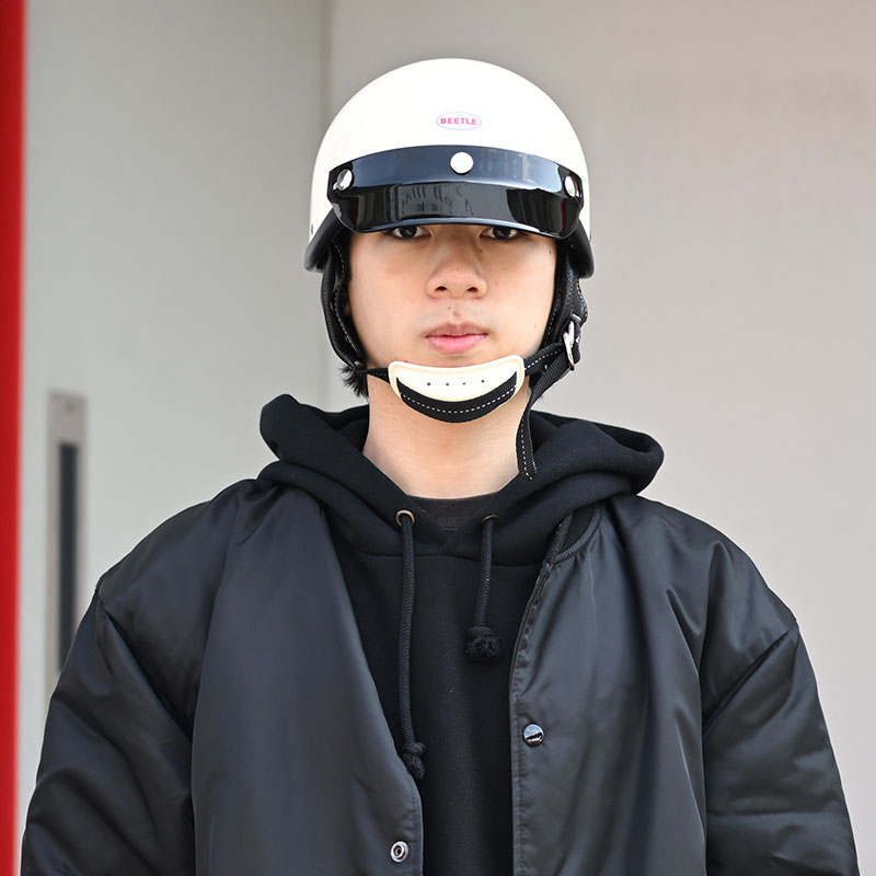 ショーティー4 ハーフキャップヘルメット アイボリー/ホワイトチンカップ