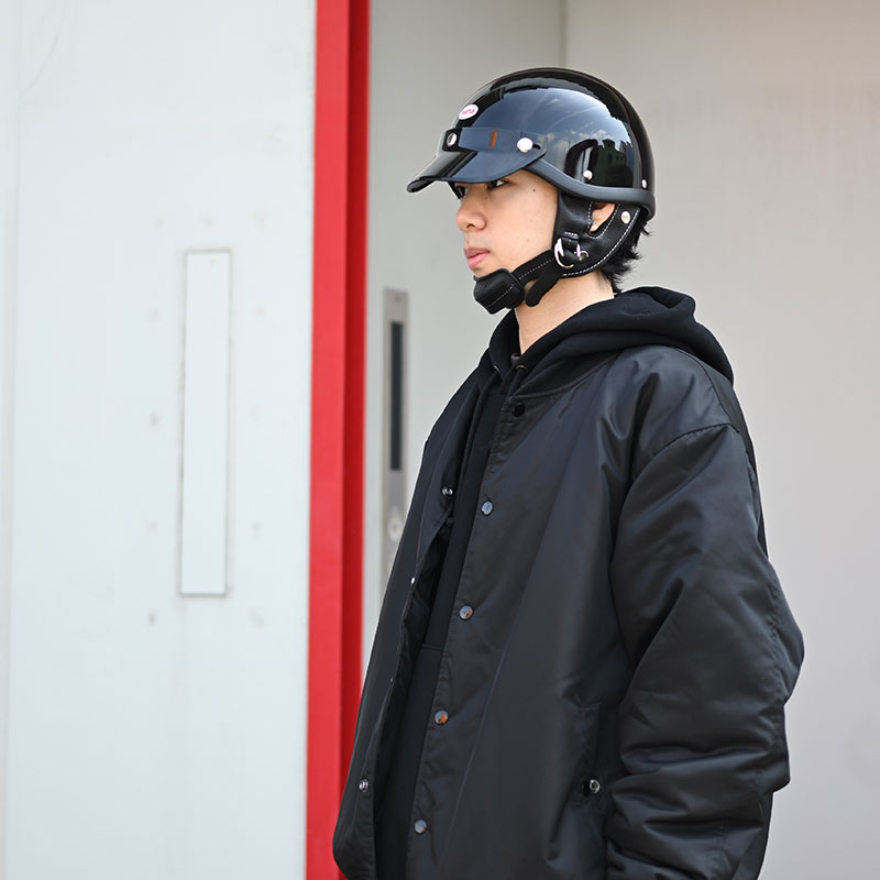 ショーティー4 ハーフキャップヘルメット ブラック/ブラックチンカップ