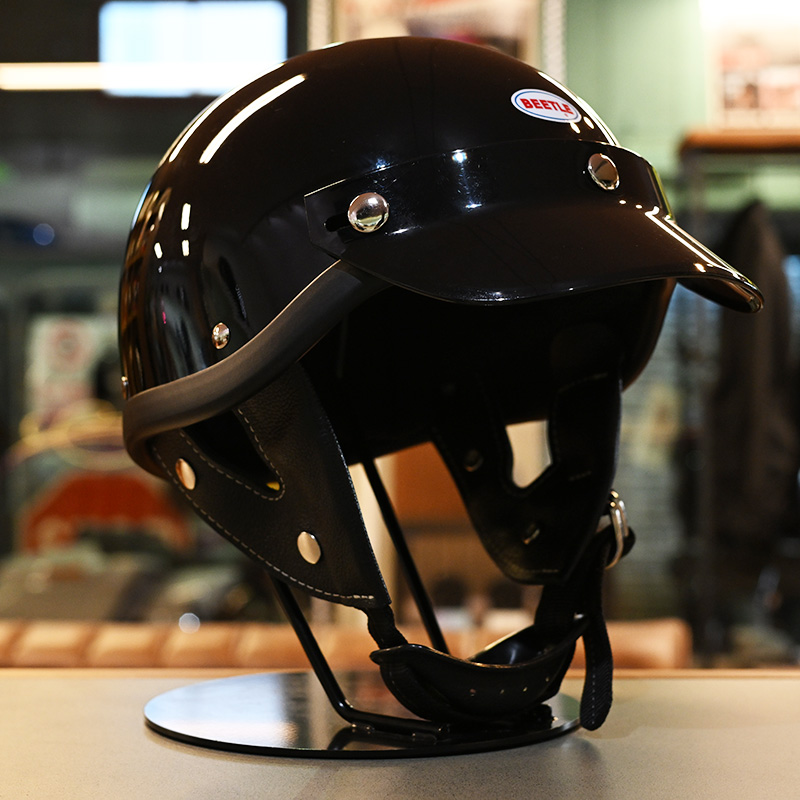 ショーティー4 ハーフキャップヘルメット ブラック/ホワイトチンカップ