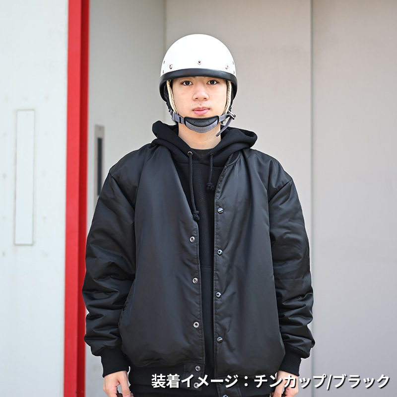 BEETLE PTR ハーフヘルメット アイボリー/ブラックチンカップ