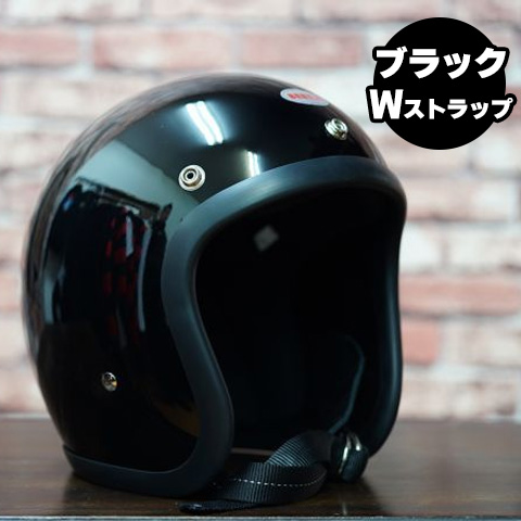 BEETLE L.A.C ジェットヘルメット ブラック （ブラックダブルストラップ） S