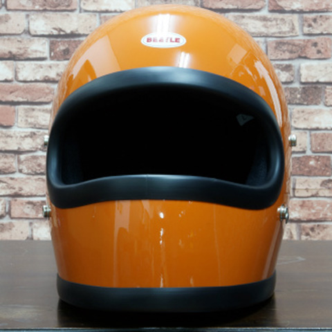 BEETLE STR 極小フルフェイスヘルメット オレンジ(ブラックダブルストラップ)