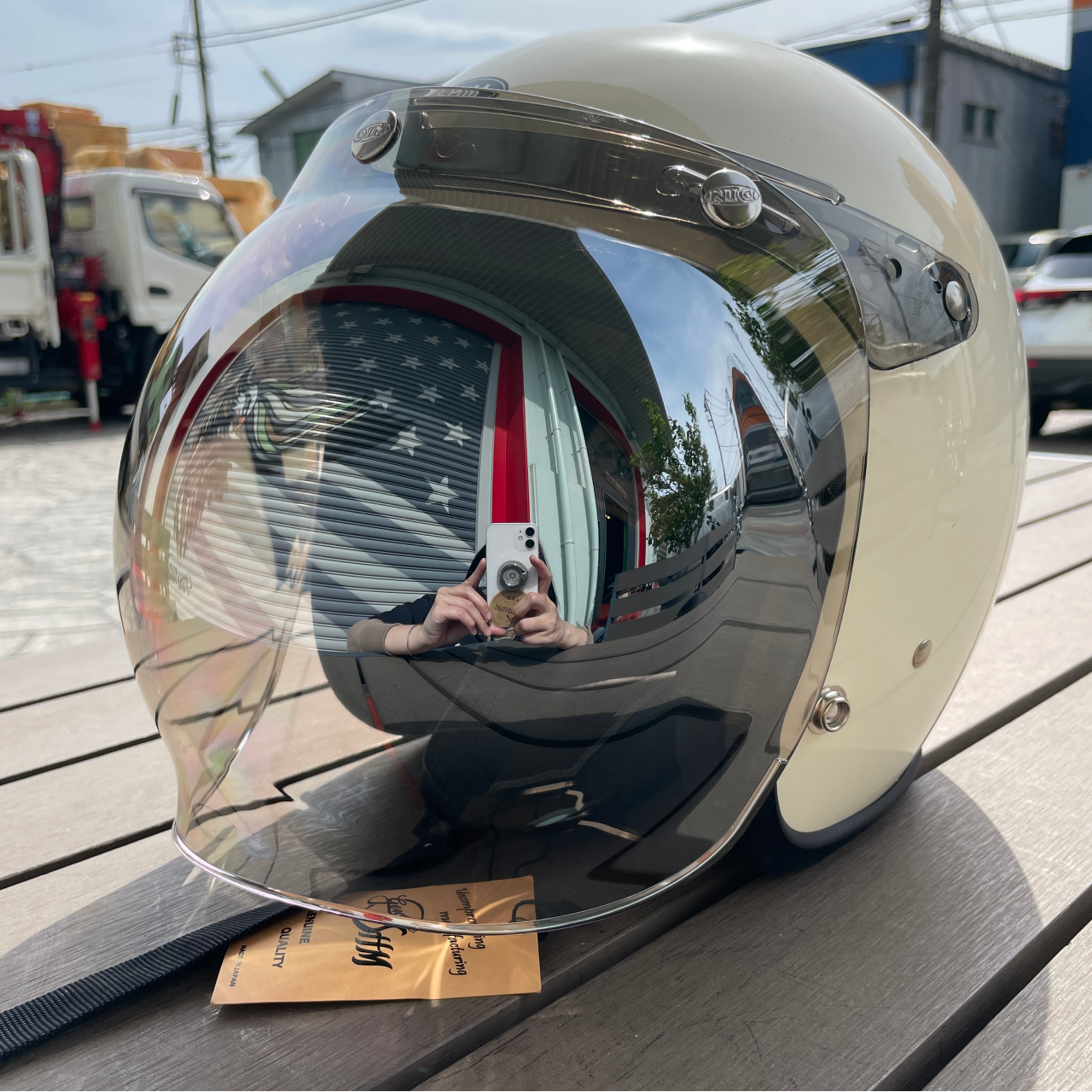 フリップアップ バブルシールド フラッシュミラー