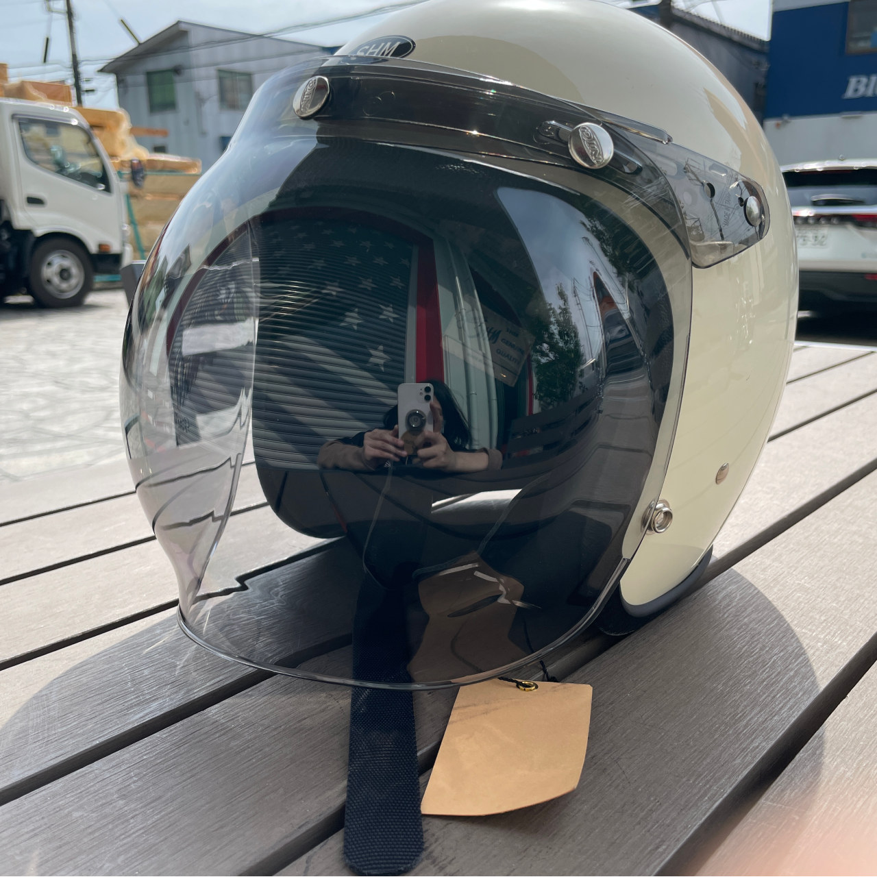 フリップアップ バブルシールド ライトスモーク