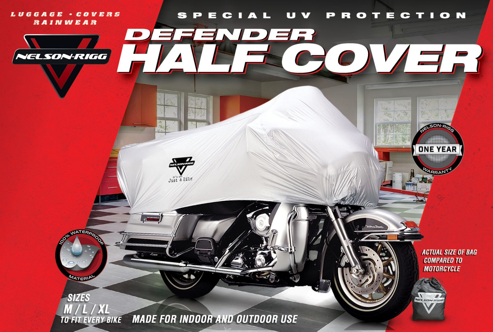 UV2000 ディフェンダー ハーフ バイクカバー XL