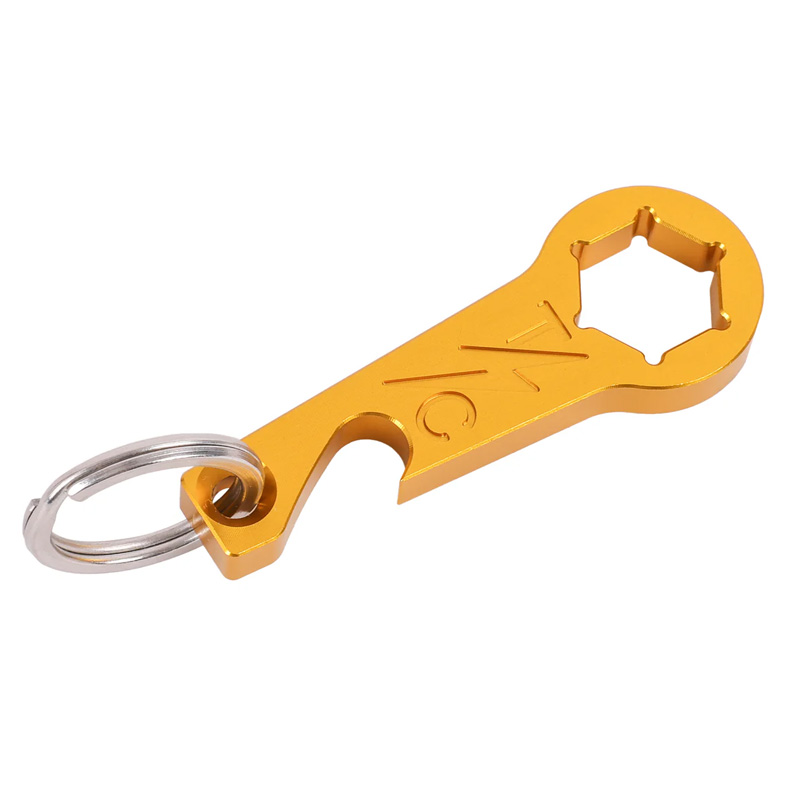 TSC シートスクリューツール/栓抜き キーホルダー ゴールド