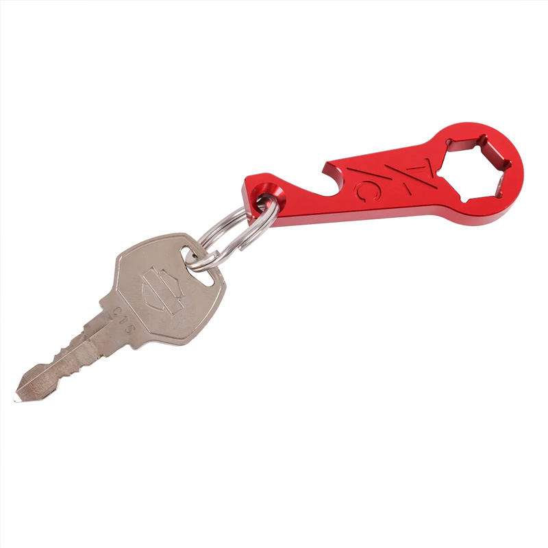 TSC シートスクリューツール/栓抜き キーホルダー レッド