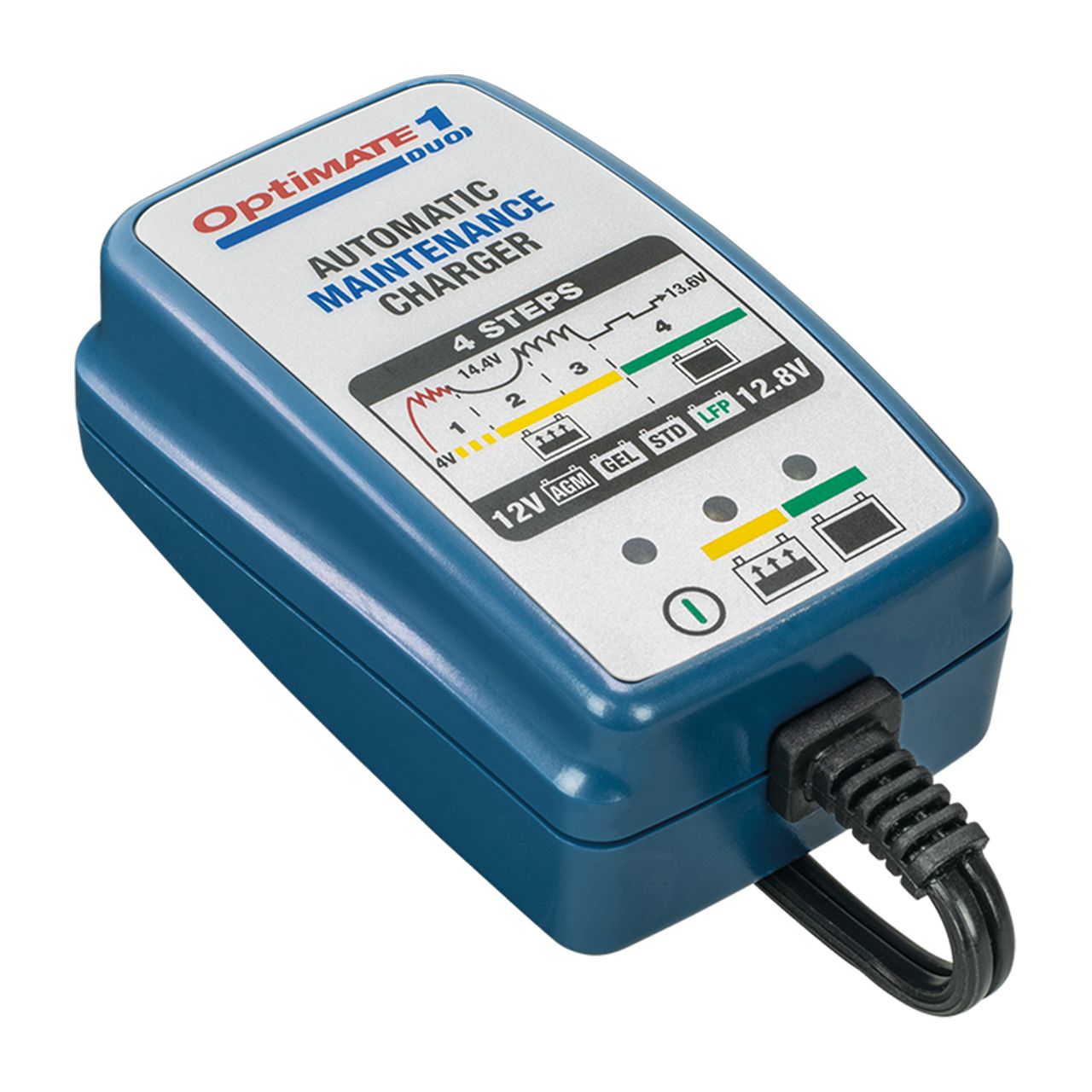 オプティメイト バッテリー充電器&メンテナー 1DUO 4-ステップ 12V/12.8V 0.6A TecMate テックメイト