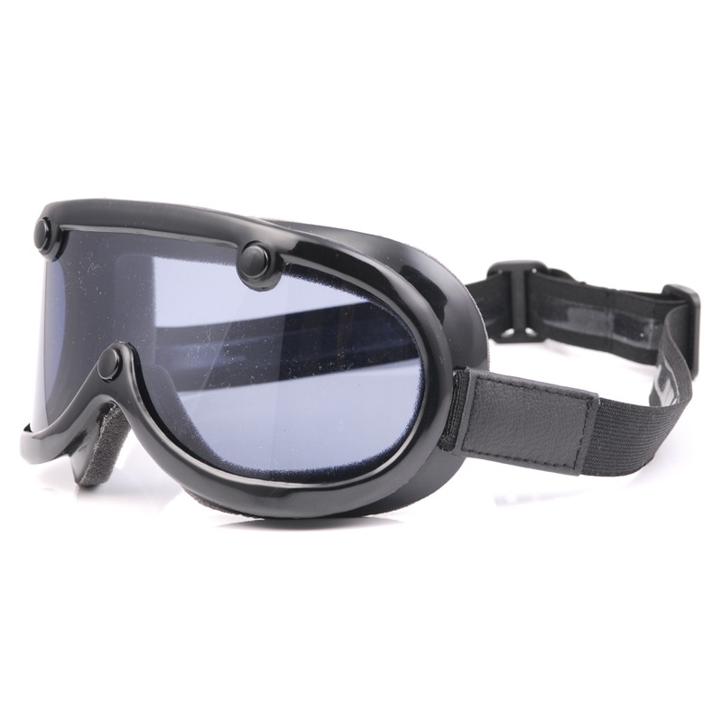 60's ビンテージゴーグル ブラックレザー 1インチ