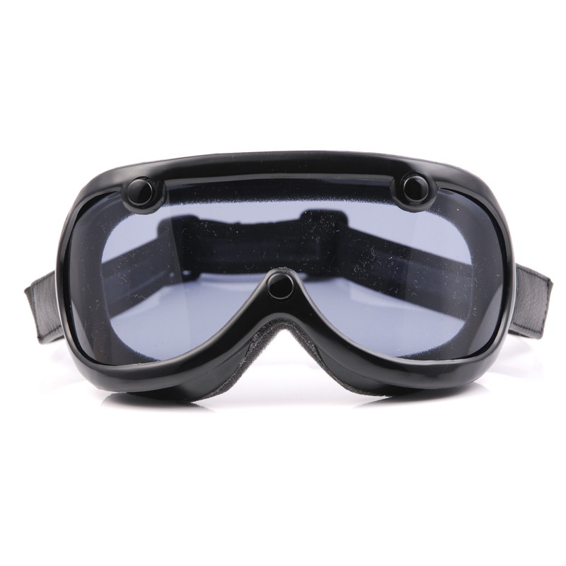 60's ビンテージゴーグル ブラックレザー 1インチ