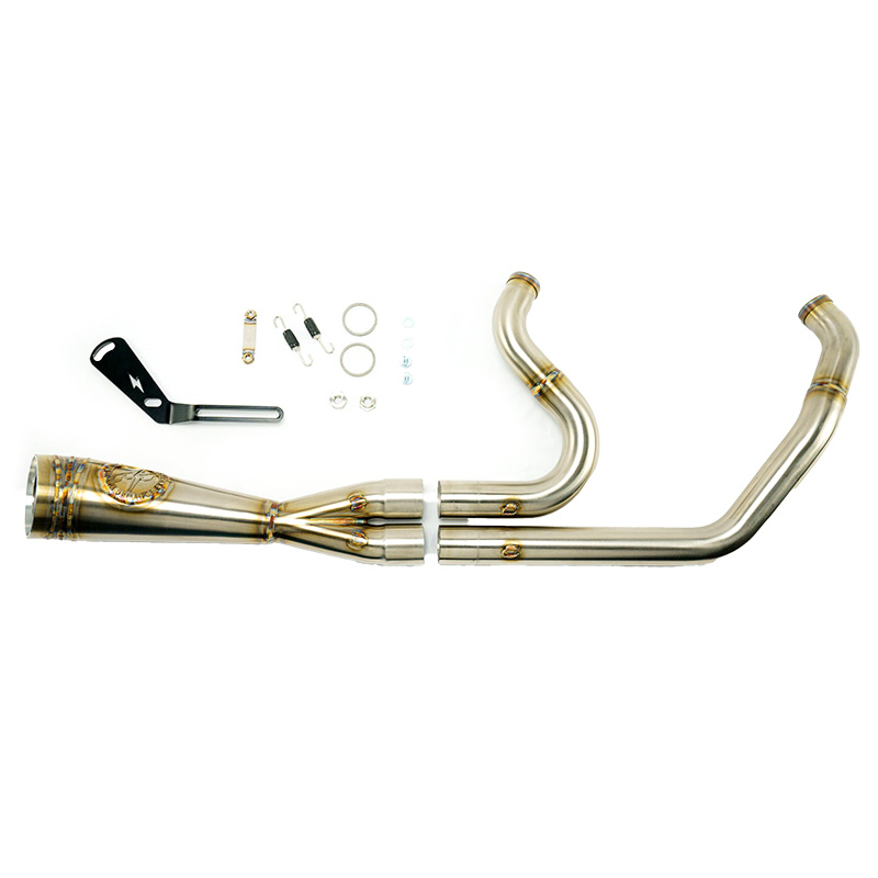 RT ショート 2in1 フルエキゾーストマフラー ステンレスブラッシュド