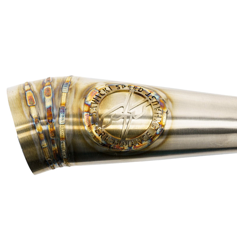 RT ショート 2in1 フルエキゾーストマフラー ステンレスブラッシュド