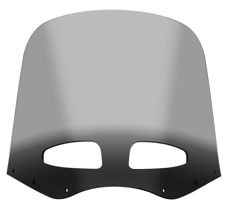ロードウォリアー用 ウインドシールド ベント付き 15インチ ブラックスモーク