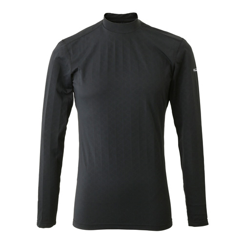 パフォーマンスライン 冷感シャツ 長袖 消臭機能付き ローネック ブラック