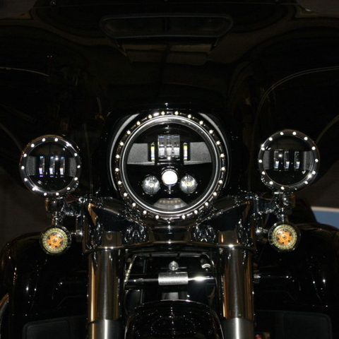 【12月限定セール】 7インチ LEDトリムリング クローム