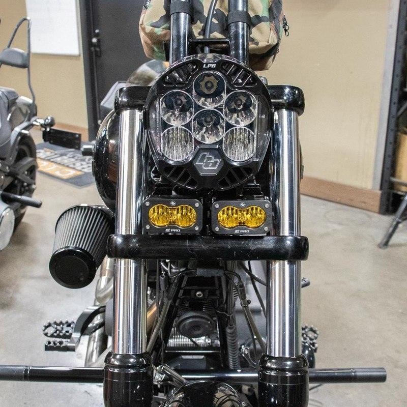 バハデザイン ネイキッド ユニバーサルLEDライトキット LP6ヘッドライト(アンバー)+S2ライト(プロ/ワイドコーナリング:ホワイト)