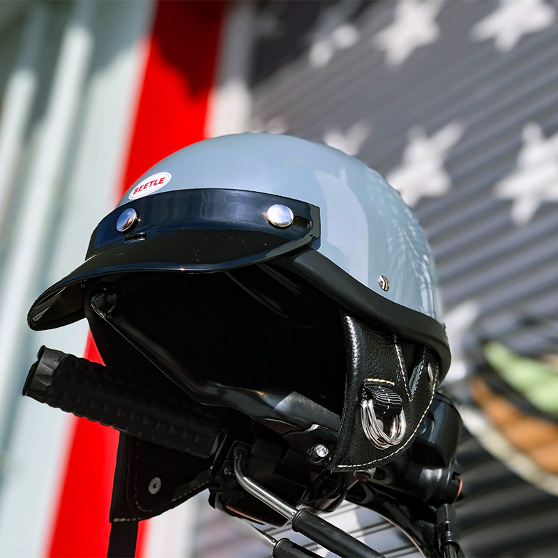 限定生産オリジナルカラー ショーティー4 ハーフキャップヘルメット スレートグレー/ブラックチンカップ