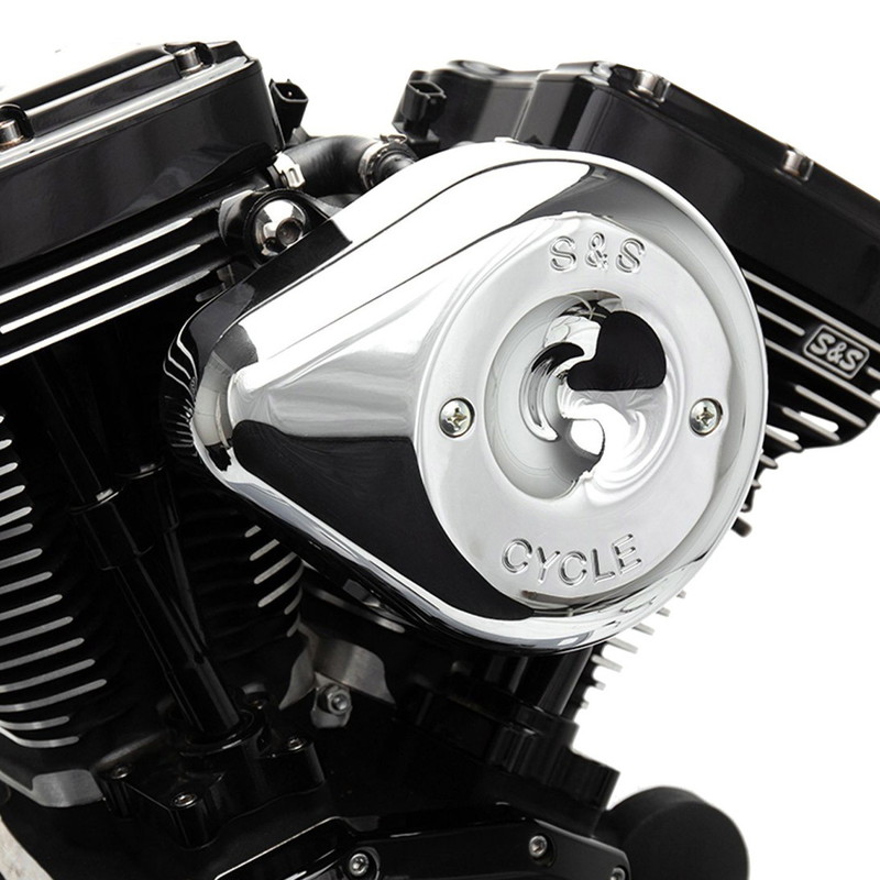 【クリスマスセール】ステルスエアクリーナーキット ティアドロップカバー付き クローム