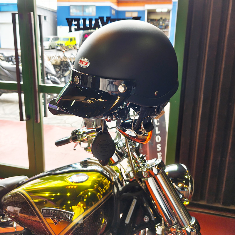 ショーティー4 ハーフキャップヘルメット マットブラック/ブラックチンカップ