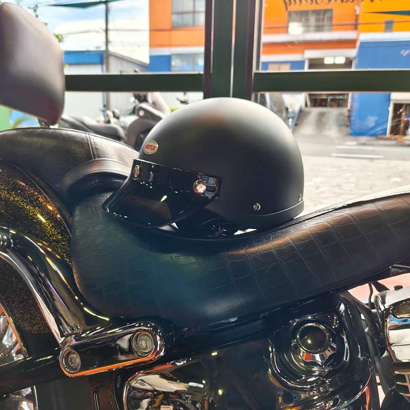 ショーティー4 ハーフキャップヘルメット マットブラック/ブラックチンカップ