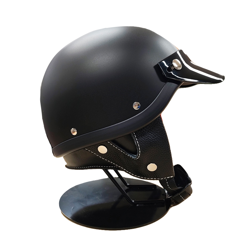 ショーティー4 ハーフキャップヘルメット マットブラック/ブラックチンカップ