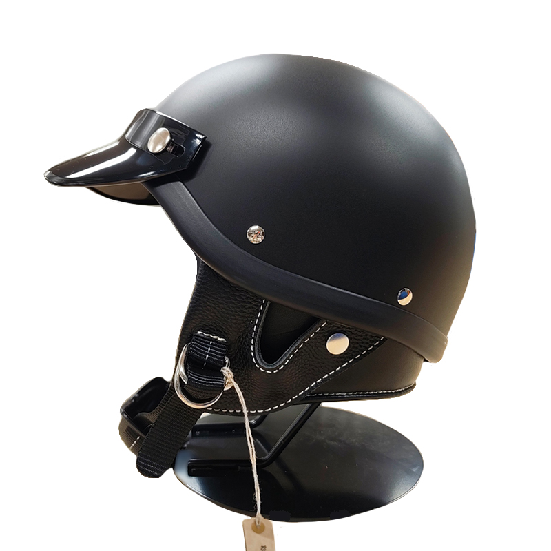 ショーティー4 ハーフキャップヘルメット マットブラック/ブラックチンカップ