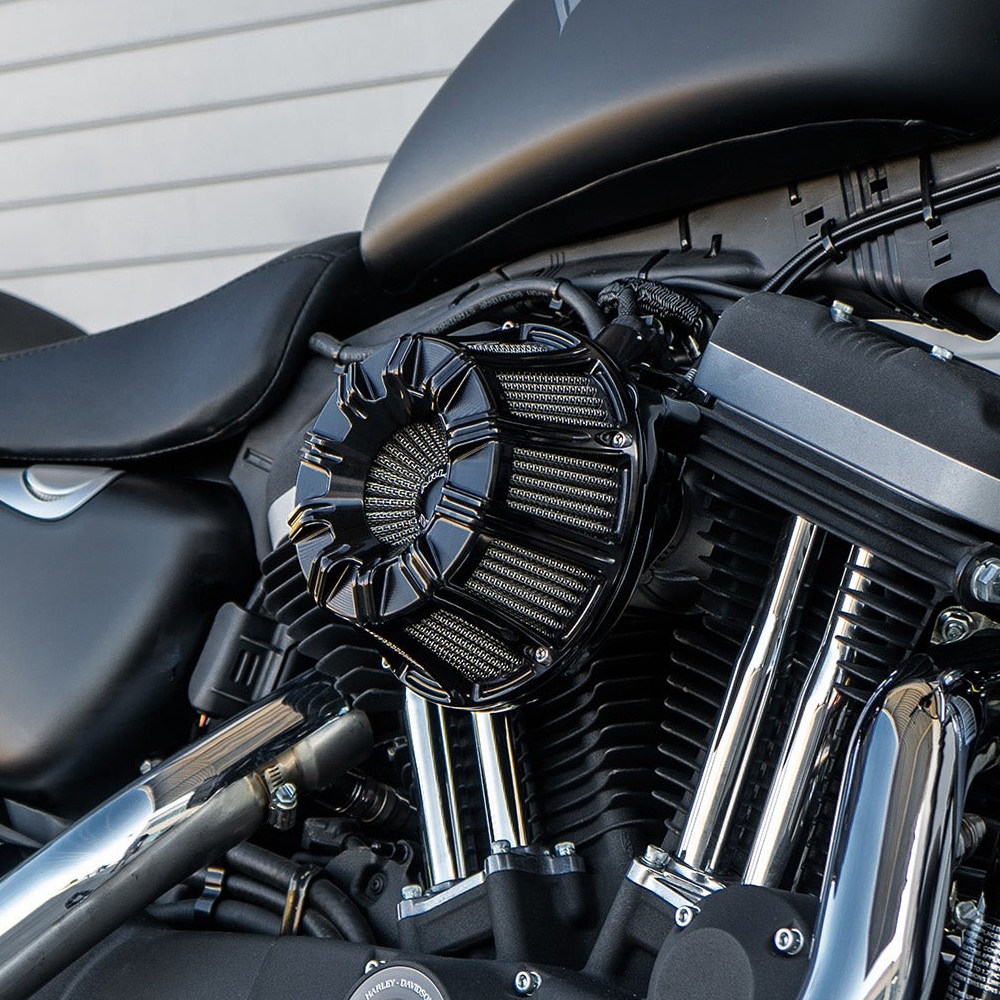 【クリスマスセール】10ゲージ インバーテッド エアクリーナーキット オールブラック