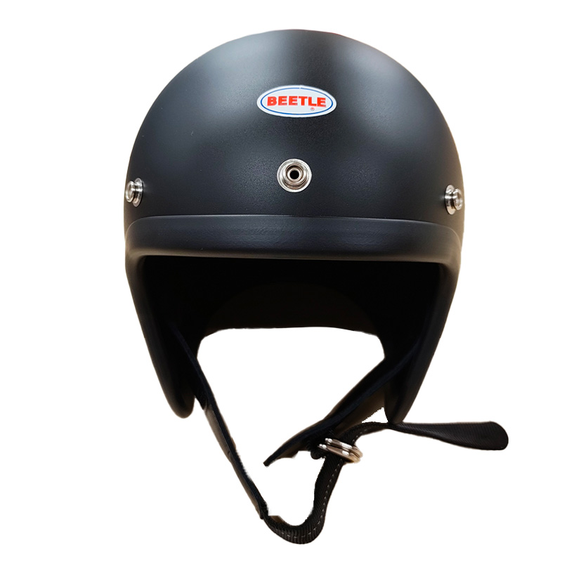 BEETLE L.A.C ジェットヘルメット マットブラック （シングルストラップ）