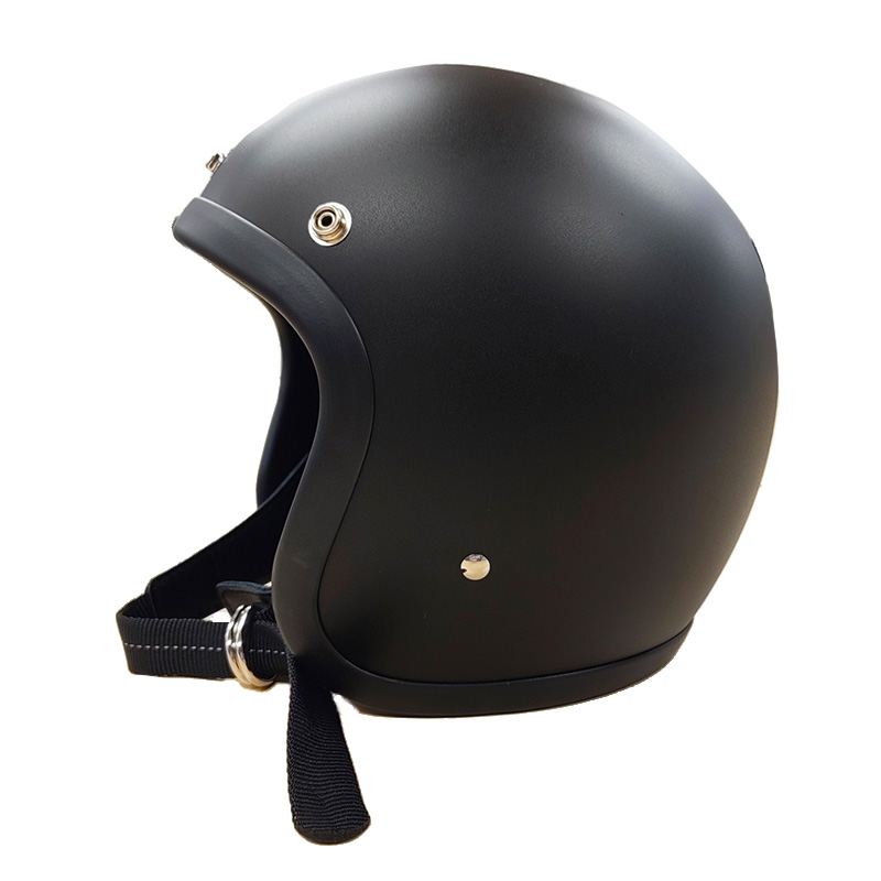 BEETLE L.A.C ジェットヘルメット マットブラック （シングルストラップ）