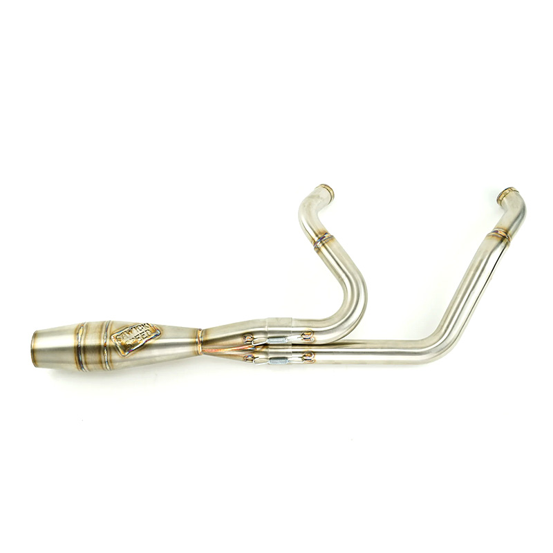 ショート 2in1 フルエキゾーストマフラー ステンレスブラッシュド