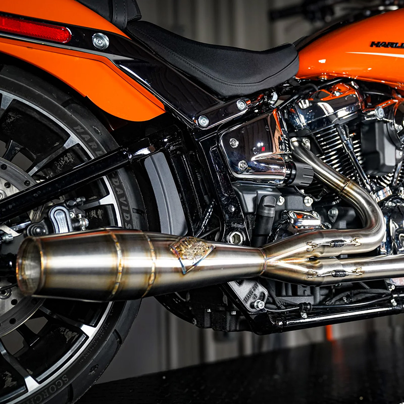 ショート 2in1 フルエキゾーストマフラー ステンレスブラッシュド