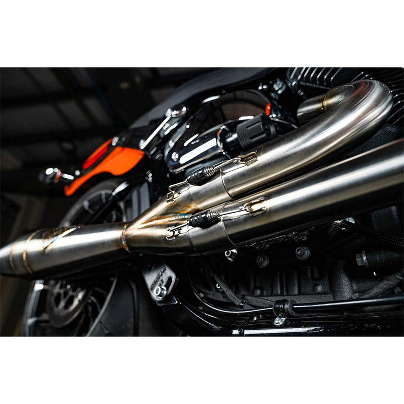 ショート 2in1 フルエキゾーストマフラー ステンレスブラッシュド