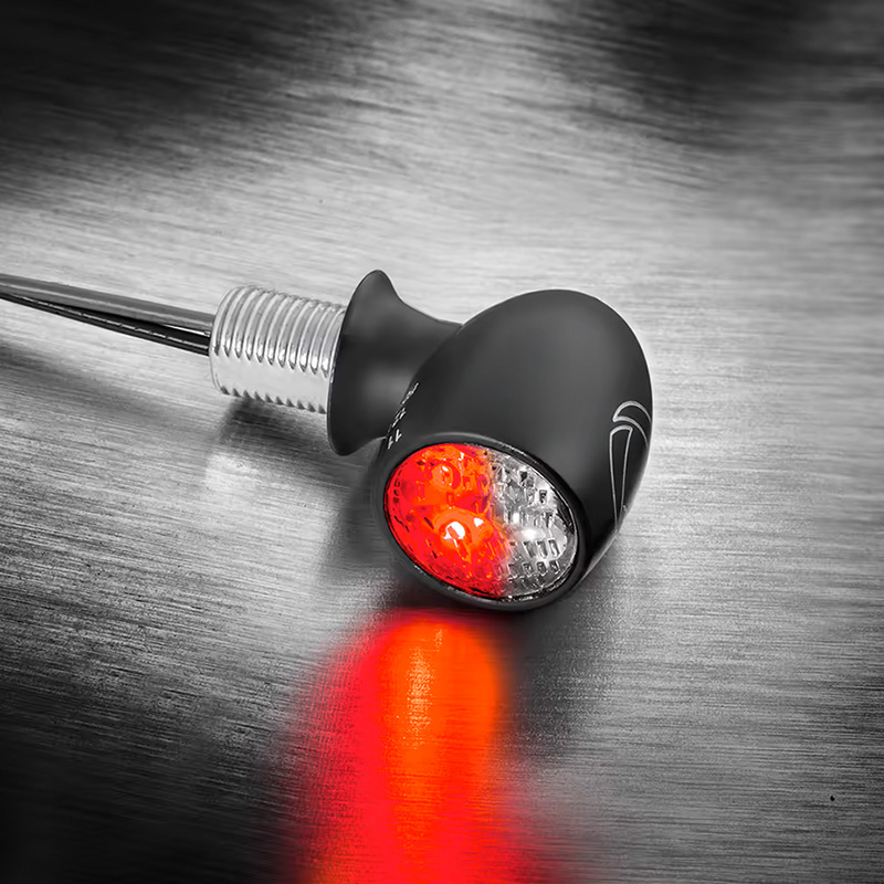 【車検対応】世界最小LED テールライト/ブレーキライト機能付きウインカー バレットアトー DF マットブラック/クリア (PVコンプリートキット)